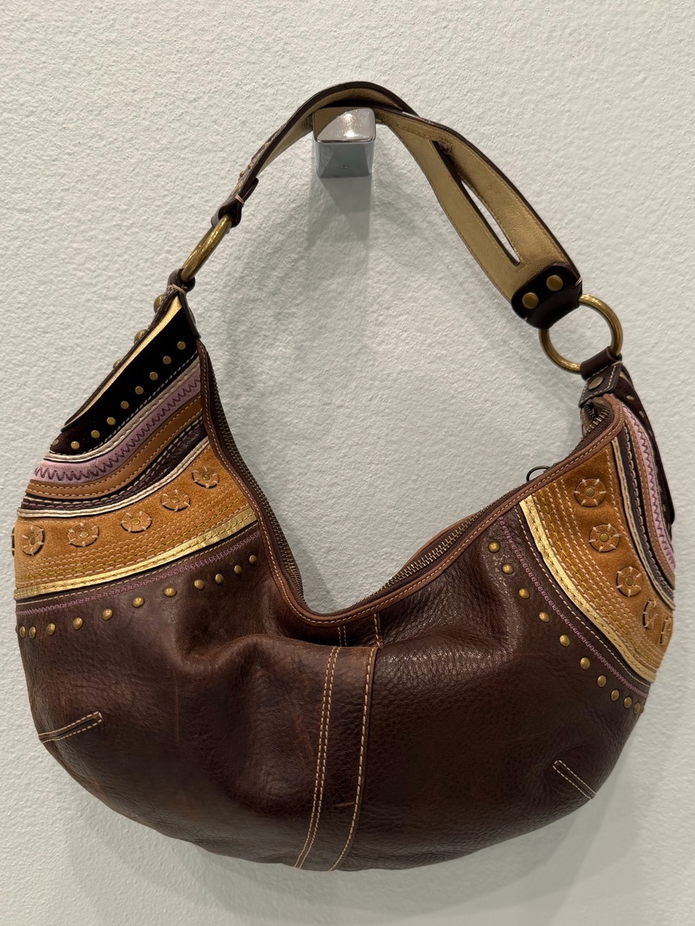 COACH Vintage Y2K Rare SoHo Dylan Limited Edition Studded Leather Shoulder Bag